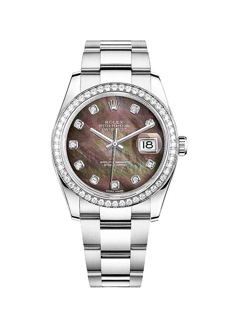 rolex 116244 white mop diamond dial fluted bezel oyster bracelet|Rolex datejust 36 oyster.